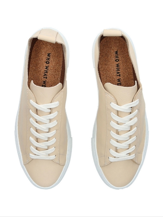 Who What Wear Shoes - Whowhatwear Daria Platform Leather Sneaker Effortless Chic Sz 7 Quiet Luxury